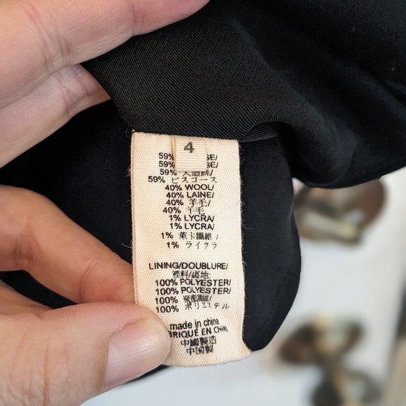 L'agence Black Wool/Viscose Flounce Skirt - Picture 3 of 5